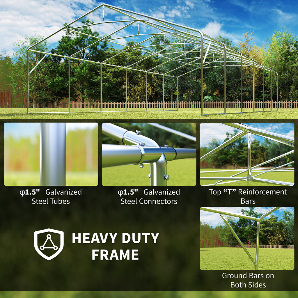 20x40 ft Large White Wedding Tent with Removable Sidewalls – Heavy-Duty Outdoor Canopy for Events, Parties, and BBQs