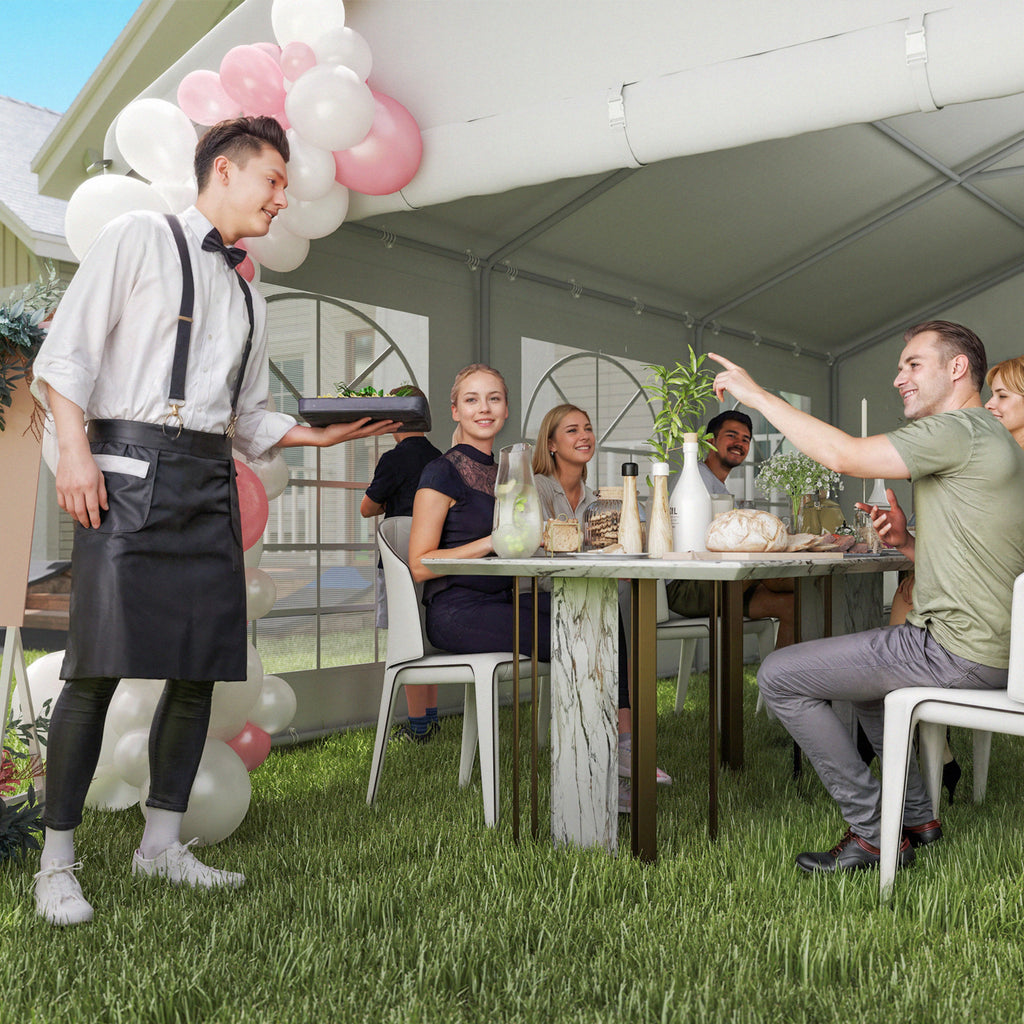 20x40 ft Large White Wedding Tent with Removable Sidewalls – Heavy-Duty Outdoor Canopy for Events, Parties, and BBQs