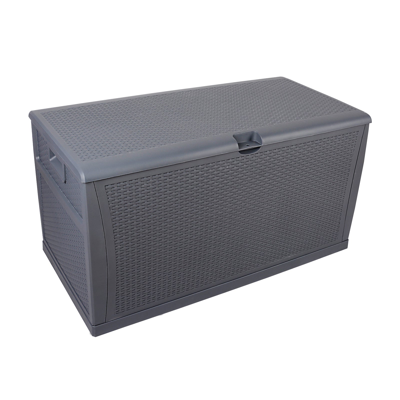 20 Gal Grey Plastic Yard Storage Box – Cuboid Outdoor Organizer with 175 lb Capacity